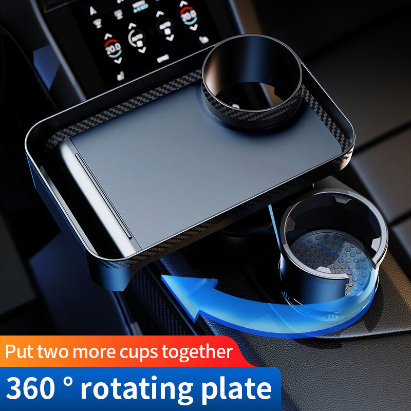 Rotating dinner table and cup holder