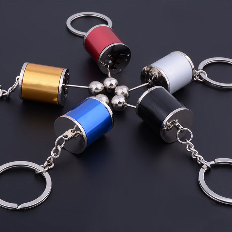 Shift knob inspired keychain