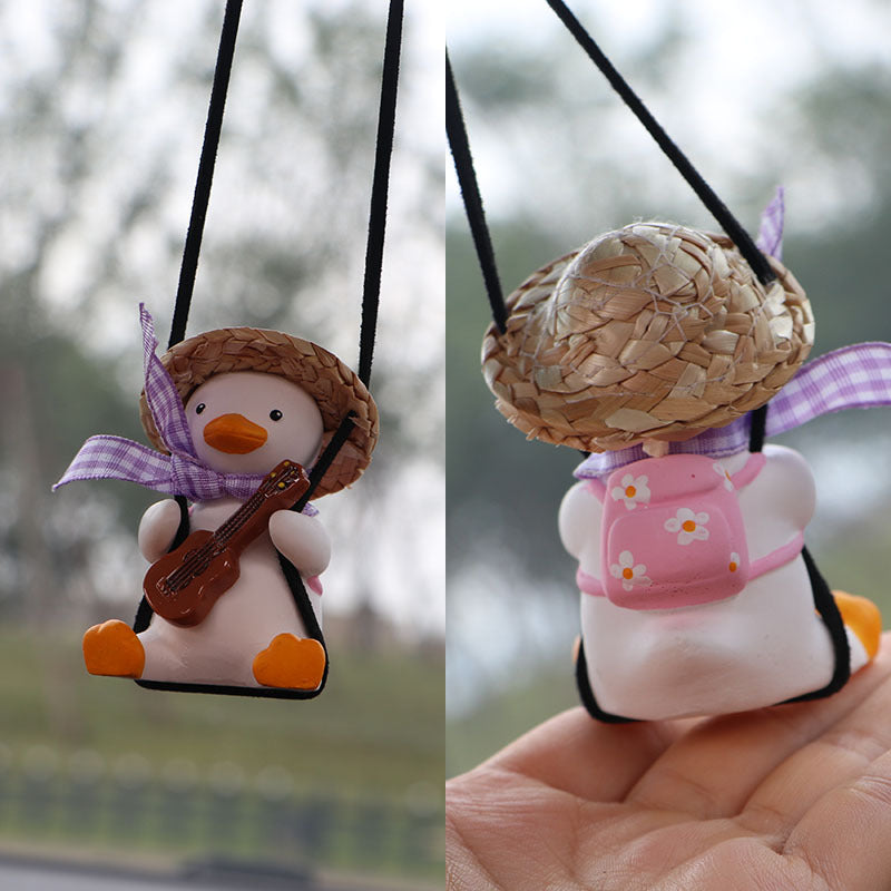 Swinging Duck Mirror Pendant