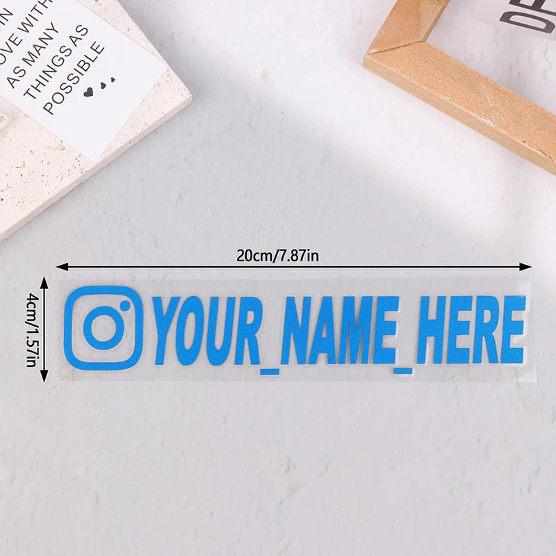 Personalized Instagram name sticker