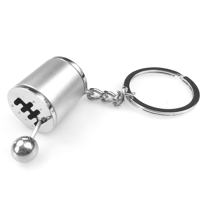 Shift knob inspired keychain