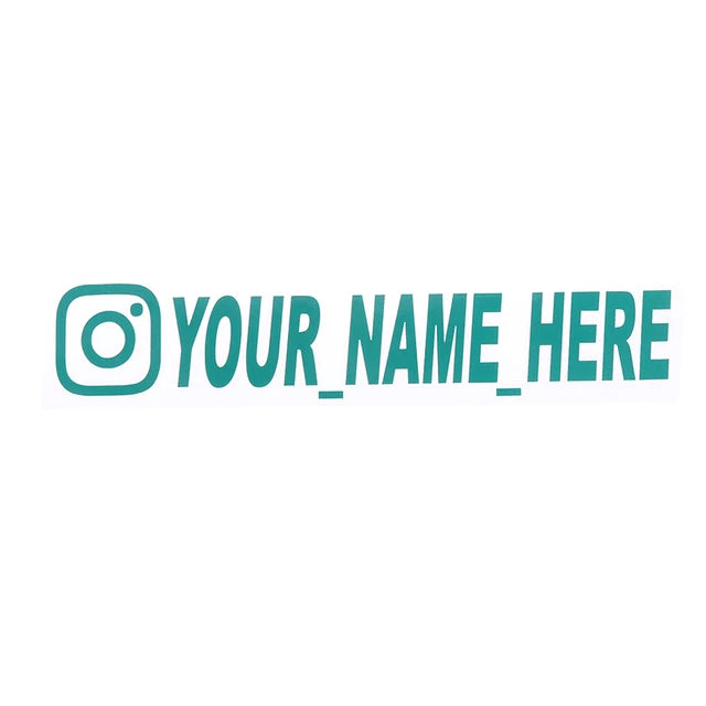 Personalized Instagram name sticker