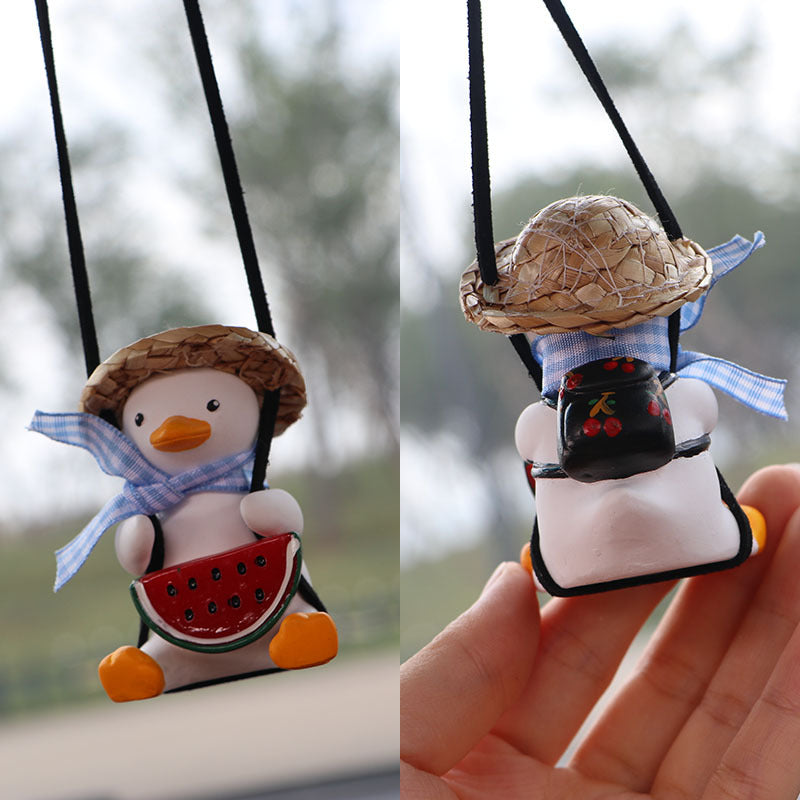 Swinging Duck Mirror Pendant