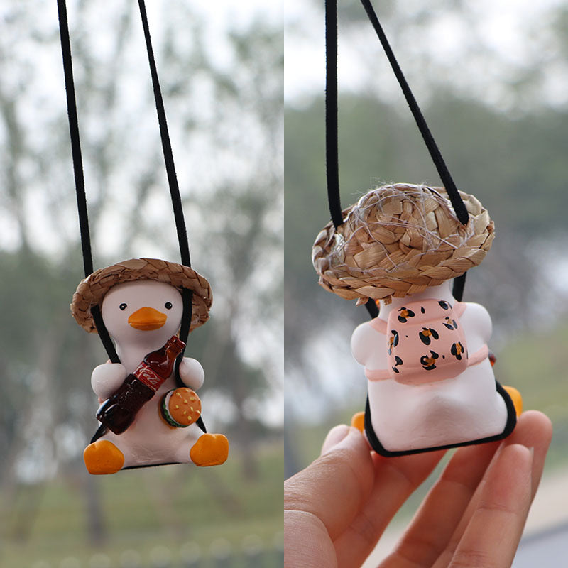 Swinging Duck Mirror Pendant