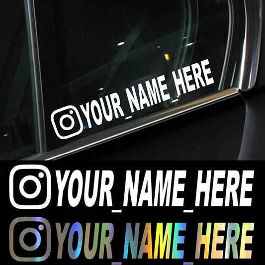 Personalized Instagram name sticker