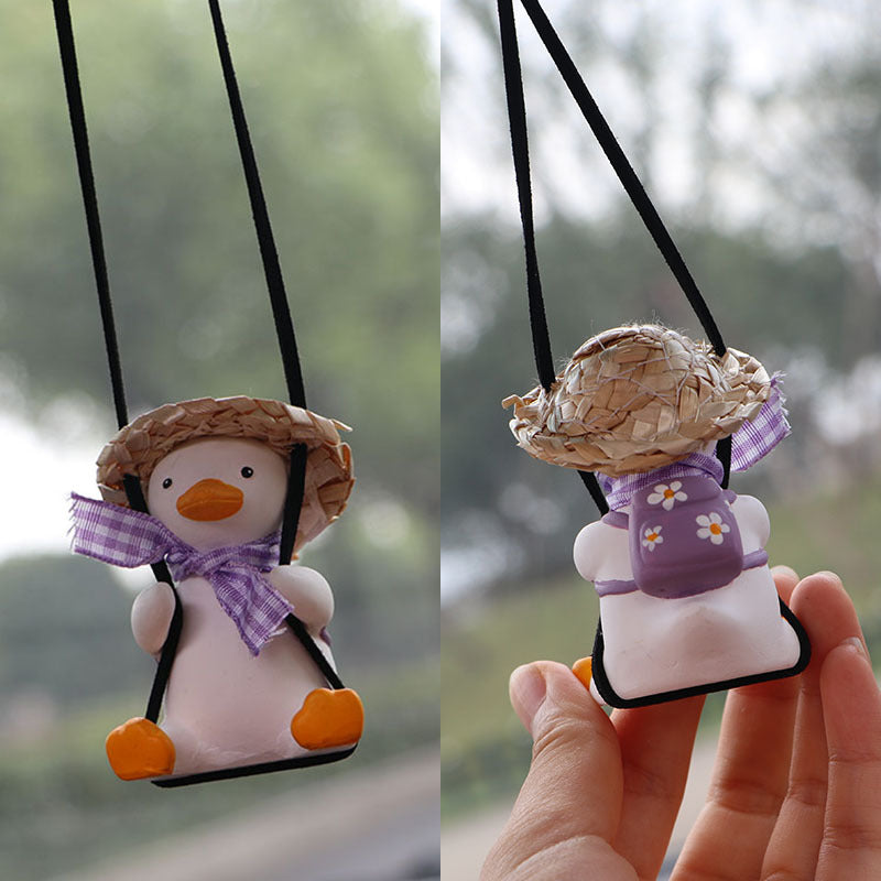 Swinging Duck Mirror Pendant