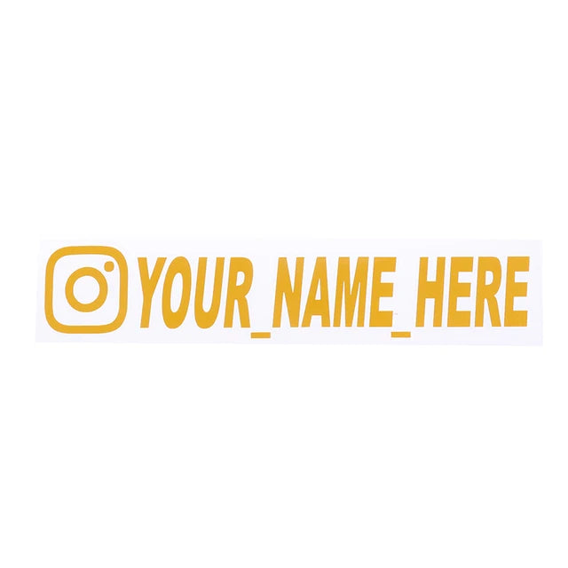 Personalized Instagram name sticker