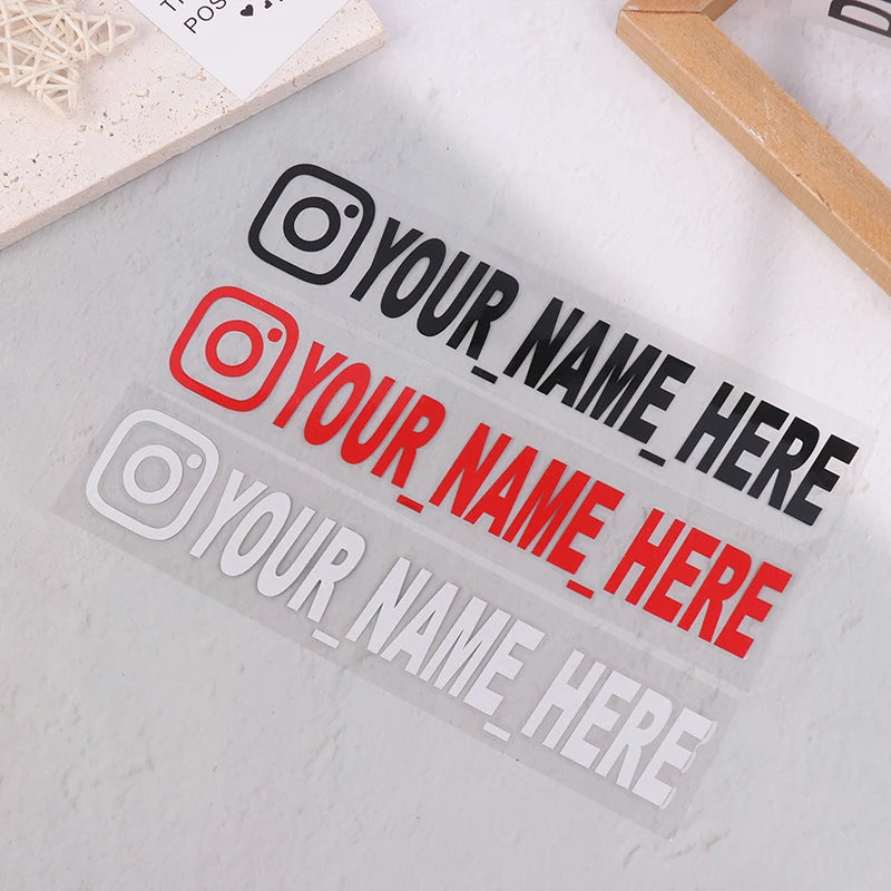 Personalized Instagram name sticker