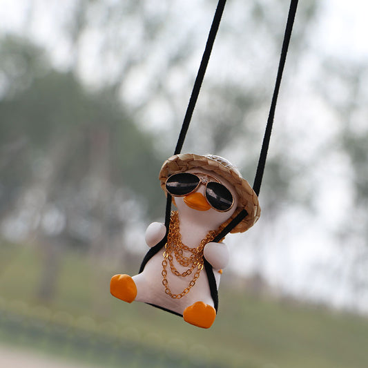 Swinging Duck Mirror Pendant