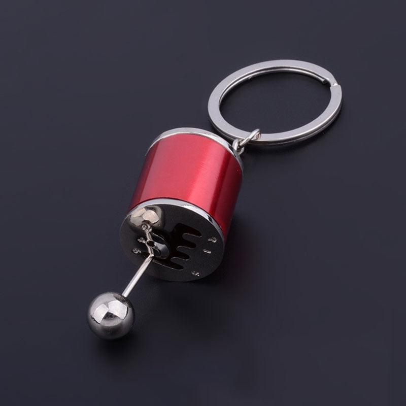 Shift knob inspired keychain