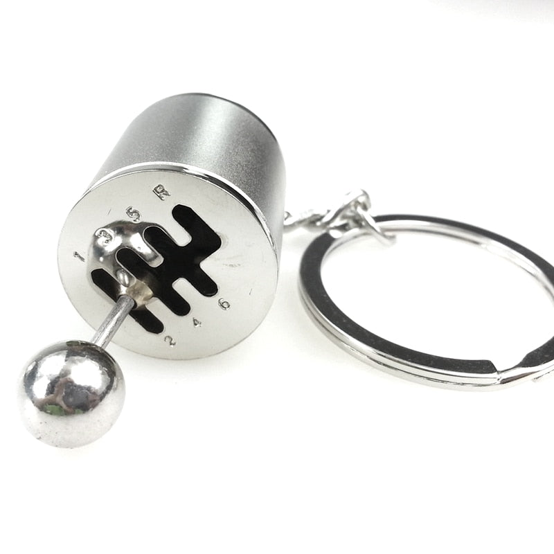 Shift knob inspired keychain